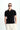 Black Cable Knit Polo - BonkersCorner