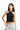 Black Cross Halter Neck Top - BonkersCorner
