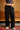 Black Tape Wide Leg Joggers - BonkersCorner