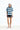 Blue Bandit Stripe Oversized T-shirt - BonkersCorner
