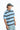 Blue Bandit Stripe Oversized T-shirt - BonkersCorner