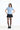 Blue Verticle Stripes Clinched Waist Shirt - BonkersCorner