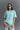 Solid Aqua Soft Jersey Oversized T-shirt