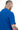 Cobalt Blue Knit Textured Polo T-shirt - BonkersCorner
