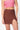 Mocha Solid A-Line Slit Skirt - BonkersCorner