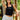 Jet Black Outline Tank Top - BonkersCorner