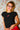 Spicy Talk Black Beaded Embroidery Baby Tee - BonkersCorner