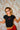 Spicy Talk Black Beaded Embroidery Baby Tee - BonkersCorner