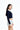Navy Note Collared Knit Top - BonkersCorner