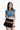 Steel Blue Tie-Back Crop Top - BonkersCorner