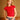 Tencel Ribbed Poppy Red Modal T-shirt - BonkersCorner