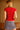 Tencel Ribbed Poppy Red Modal T-shirt - BonkersCorner
