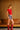 Tencel Ribbed Poppy Red Modal T-shirt - BonkersCorner